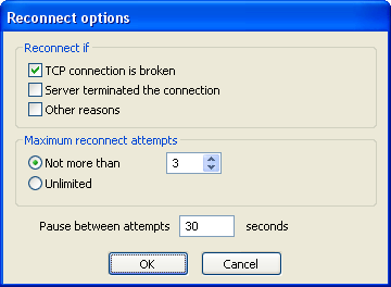 Reconnect options